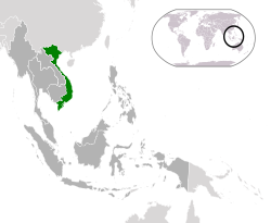 Location ofÂ VietnamÂ (green) in ASEANÂ (dark grey)Â  âÂ  [Legend]