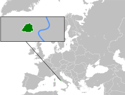 Location ofÂ Vatican CityÂ (green) in EuropeÂ (dark grey)Â  âÂ  [Legend]