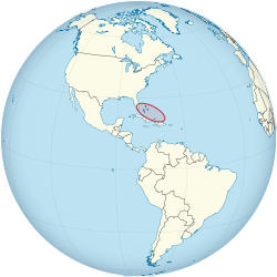 Location of The Bahamas