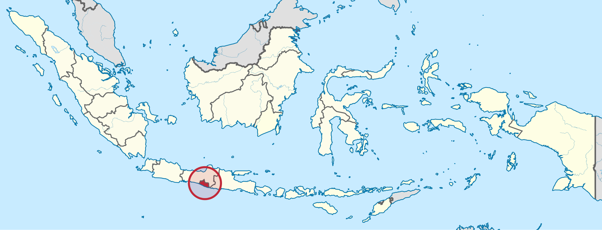 Location of the Special Region of Yogyakarta in Indonesia