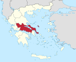 Location of Central Greece