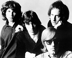 The Doors in 1966. From left to right: Jim Morrison, John Densmore, Ray Manzarek, Robby Krieger