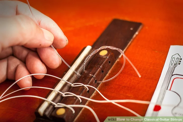 Image titled Change Classical Guitar Strings Step 4Bullet3