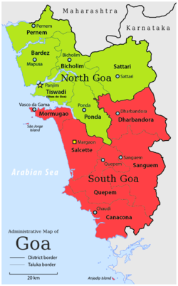 Map of Goa