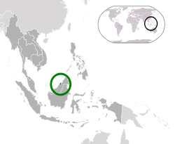 Location of Brunei (green) in ASEAN (dark grey)  –  [Legend]