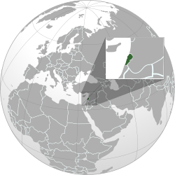 Location of Lebanon