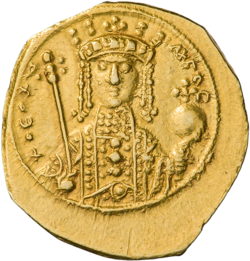 Golden coin depicting Theodora