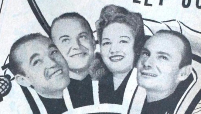 The Pied Pipers in a 1945 advertisement